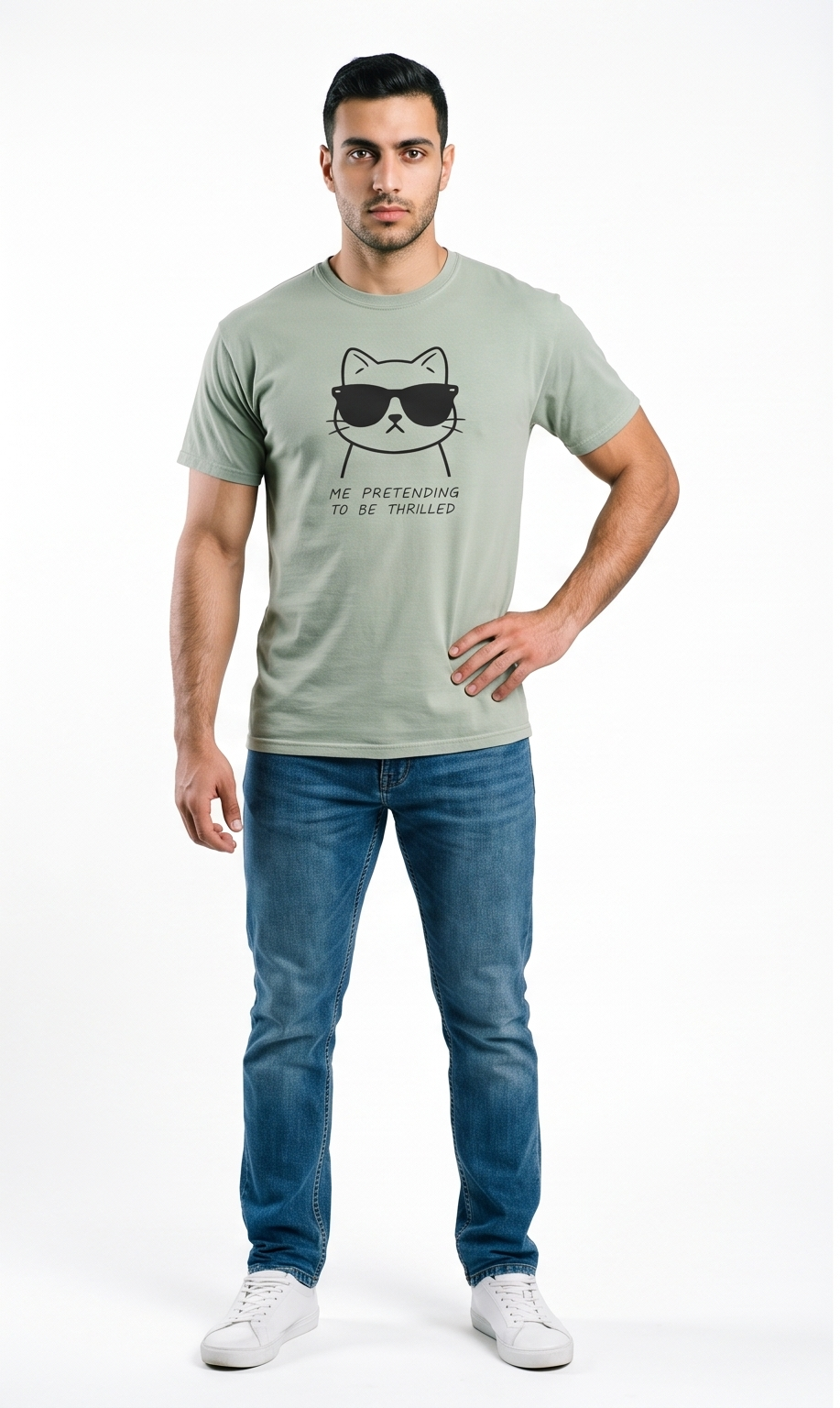 Thrilled Cat Luxury T-Shirt