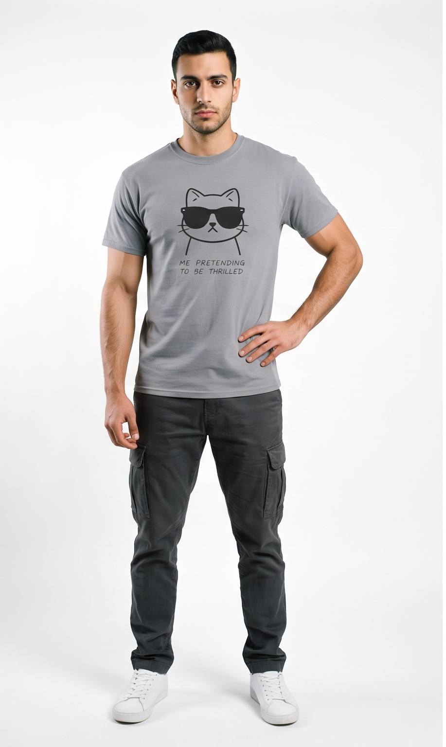 Thrilled Cat Luxury T-Shirt