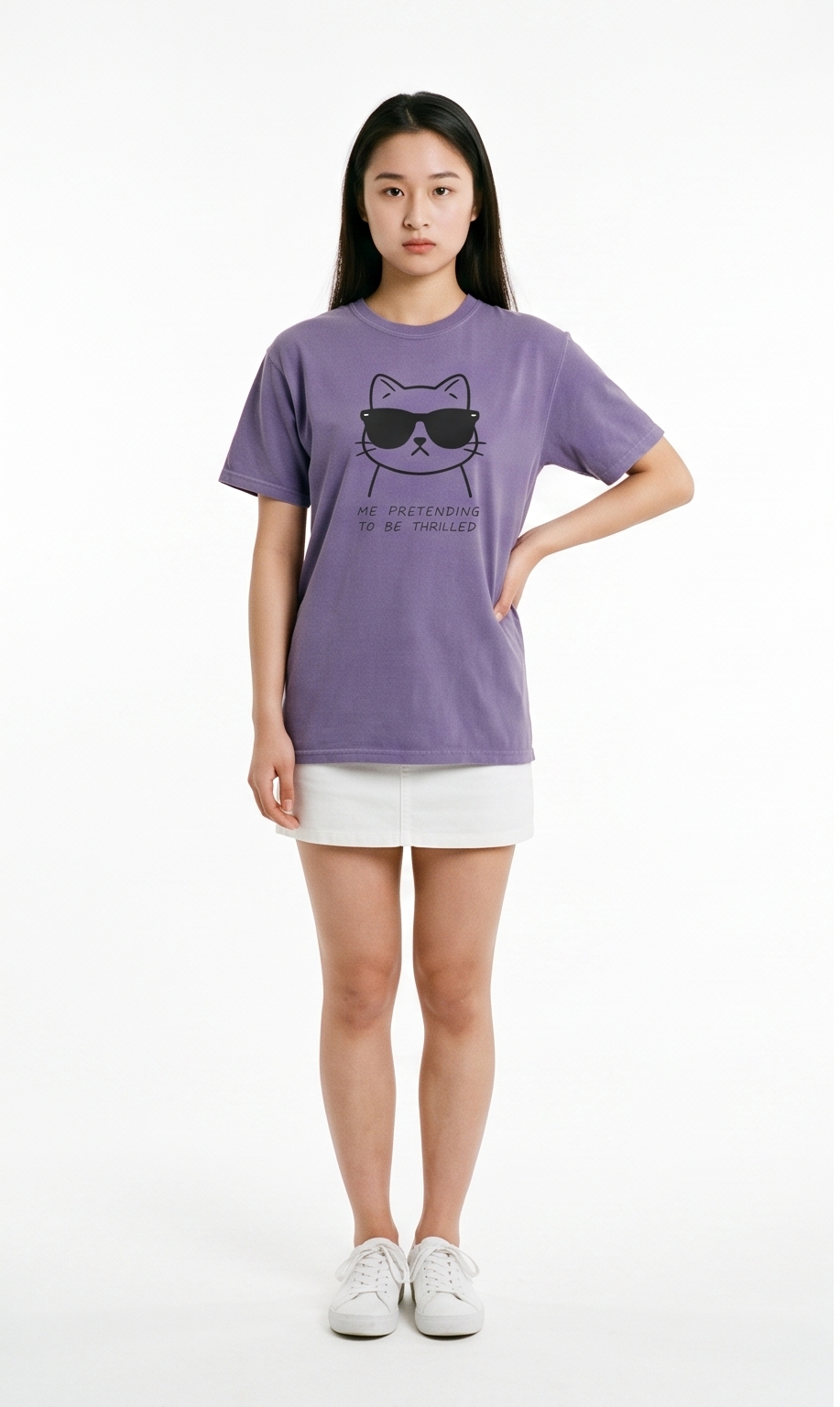Thrilled Cat Luxury T-Shirt