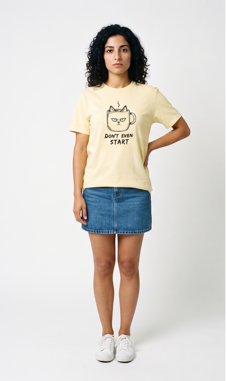 Don't Even Start Cat Luxury T-Shirt