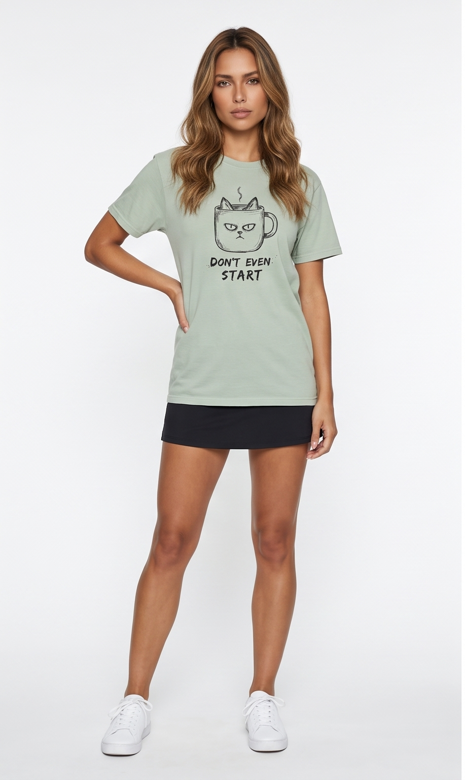 Don't Even Start Cat Luxury T-Shirt