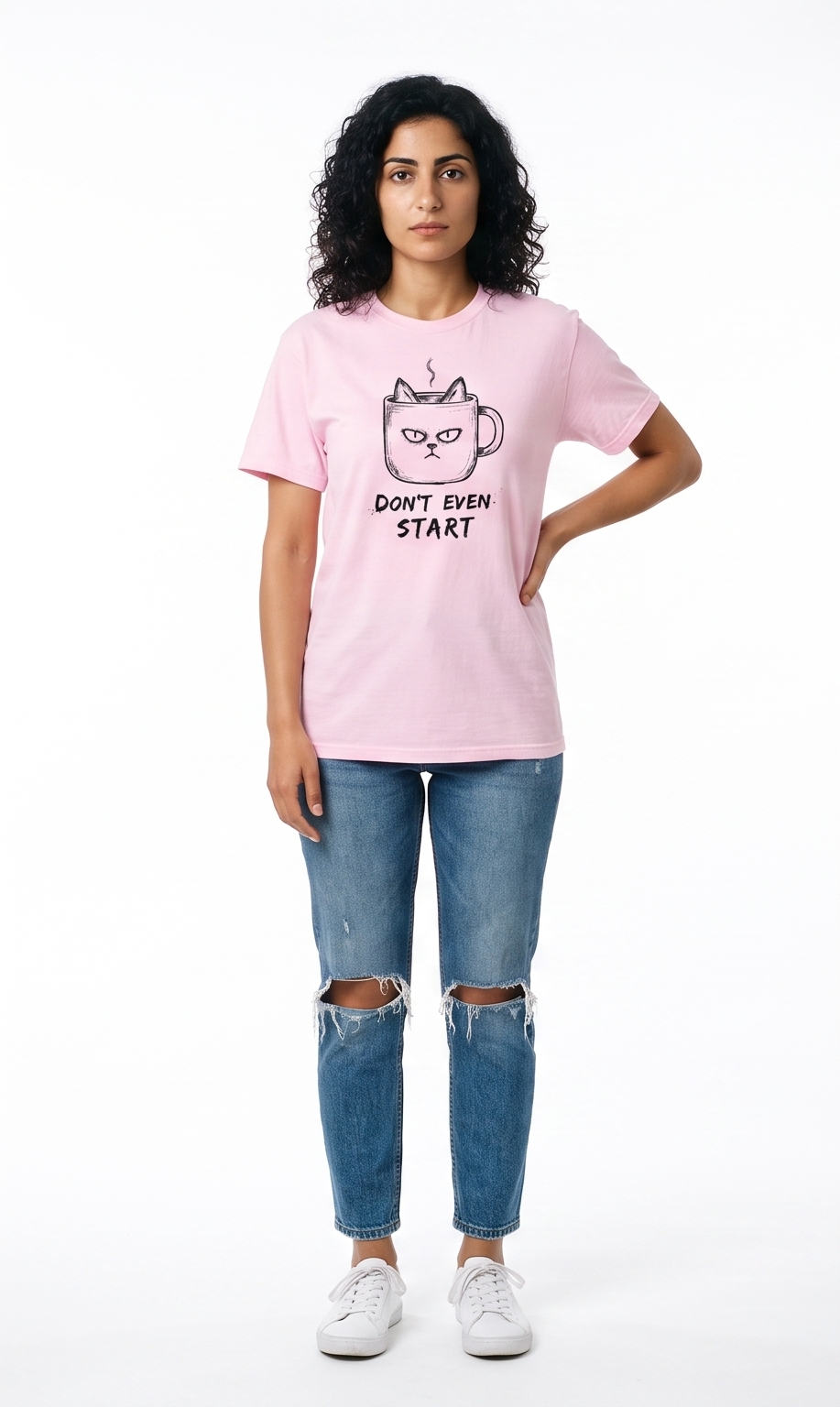 Don't Even Start Cat Luxury T-Shirt