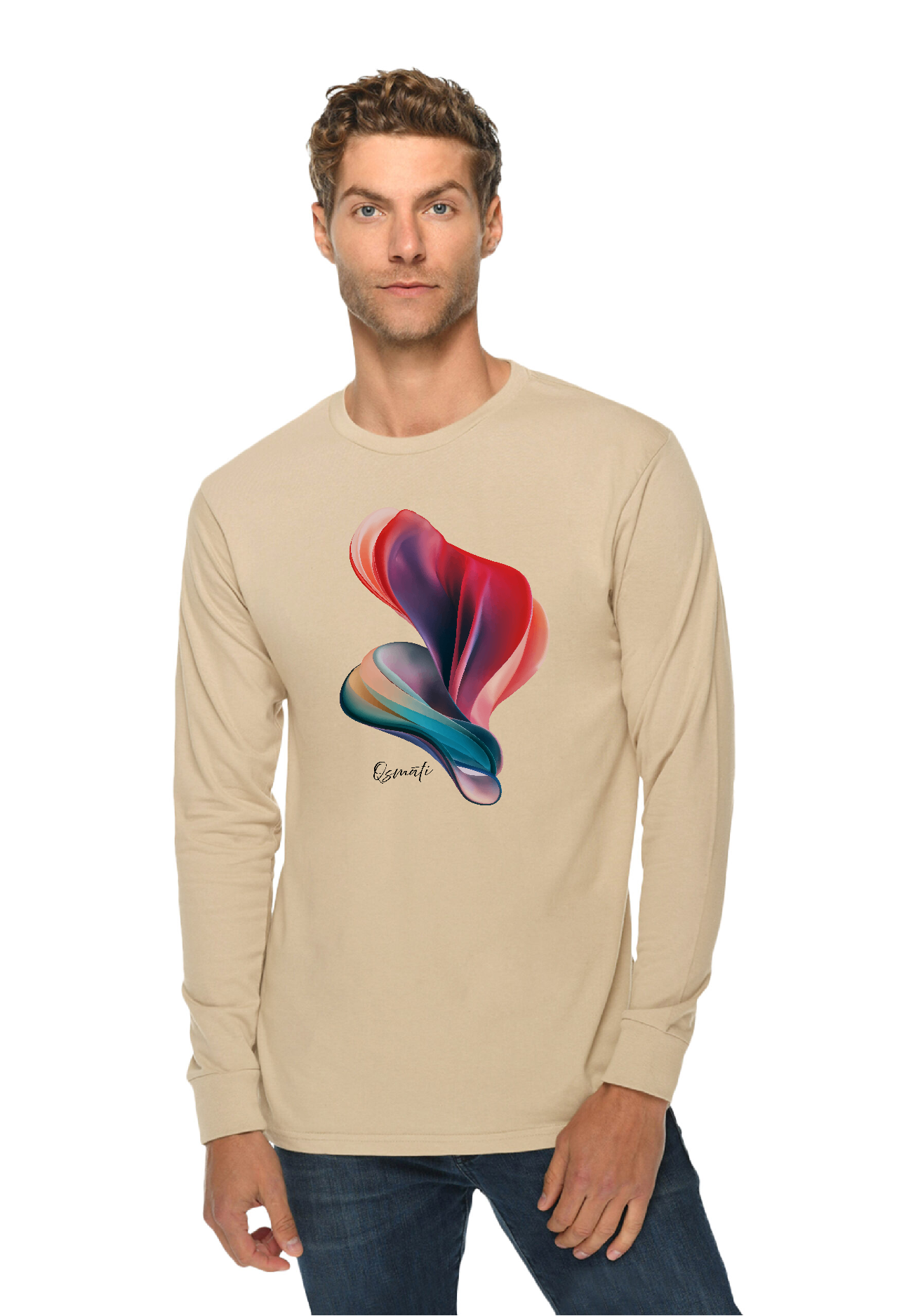 QSMATI Colorful Abstract Heavy Long-Sleeve Jersey