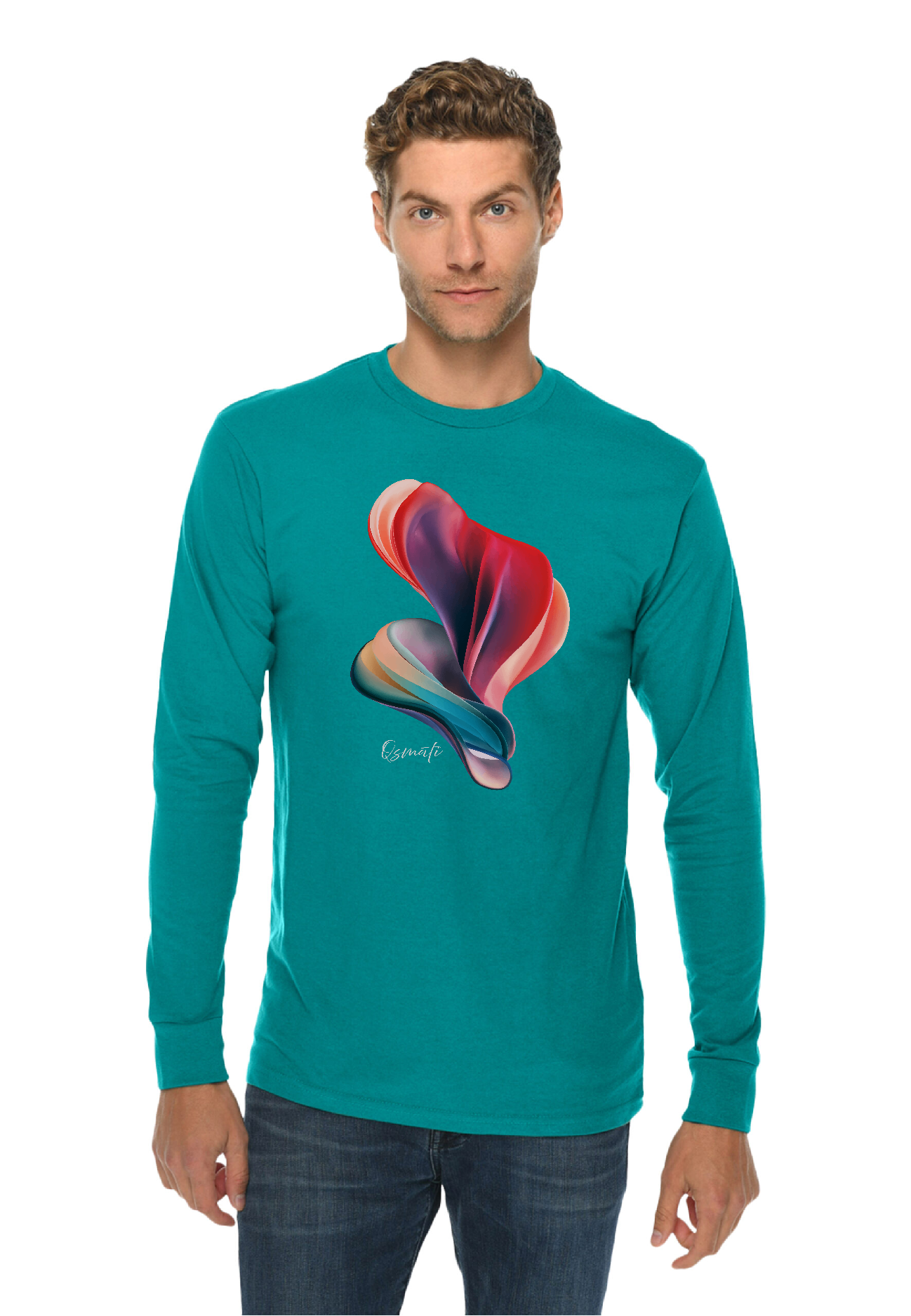 QSMATI Colorful Abstract Heavy Long-Sleeve Jersey
