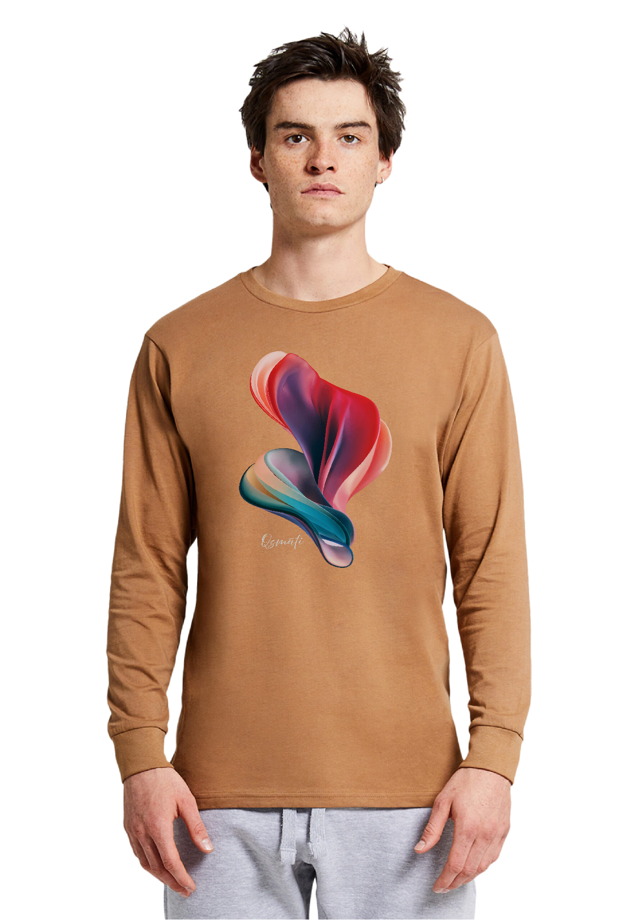 QSMATI Colorful Abstract Heavy Long-Sleeve Jersey