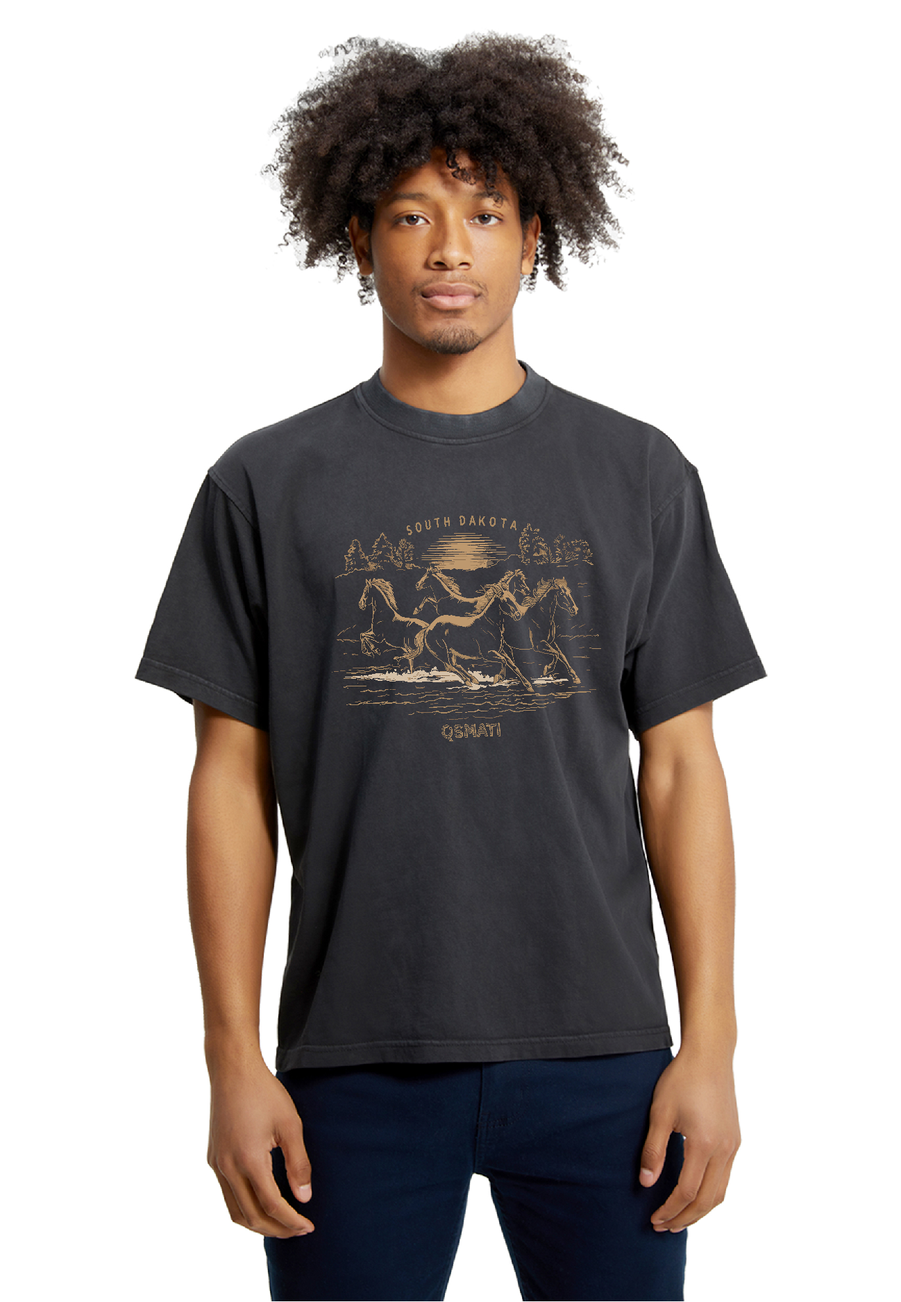 Rugged South Dakota Horses Urban Luxury Tee