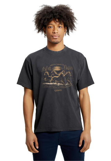Rugged South Dakota Horses Urban Luxury Tee