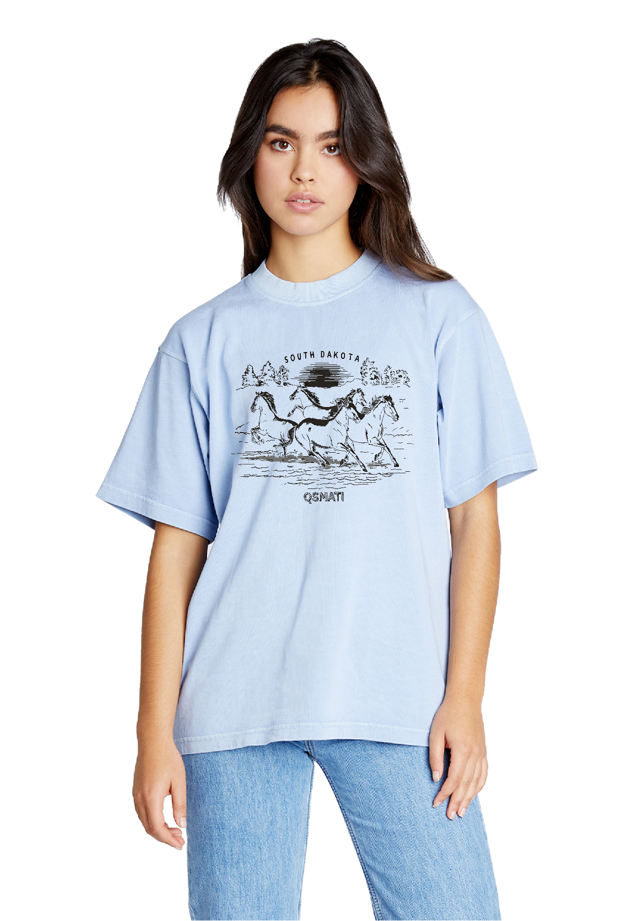 Rugged South Dakota Horses Urban Luxury Tee