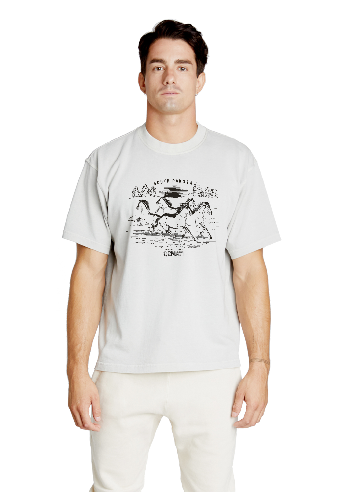 Rugged South Dakota Horses Urban Luxury Tee