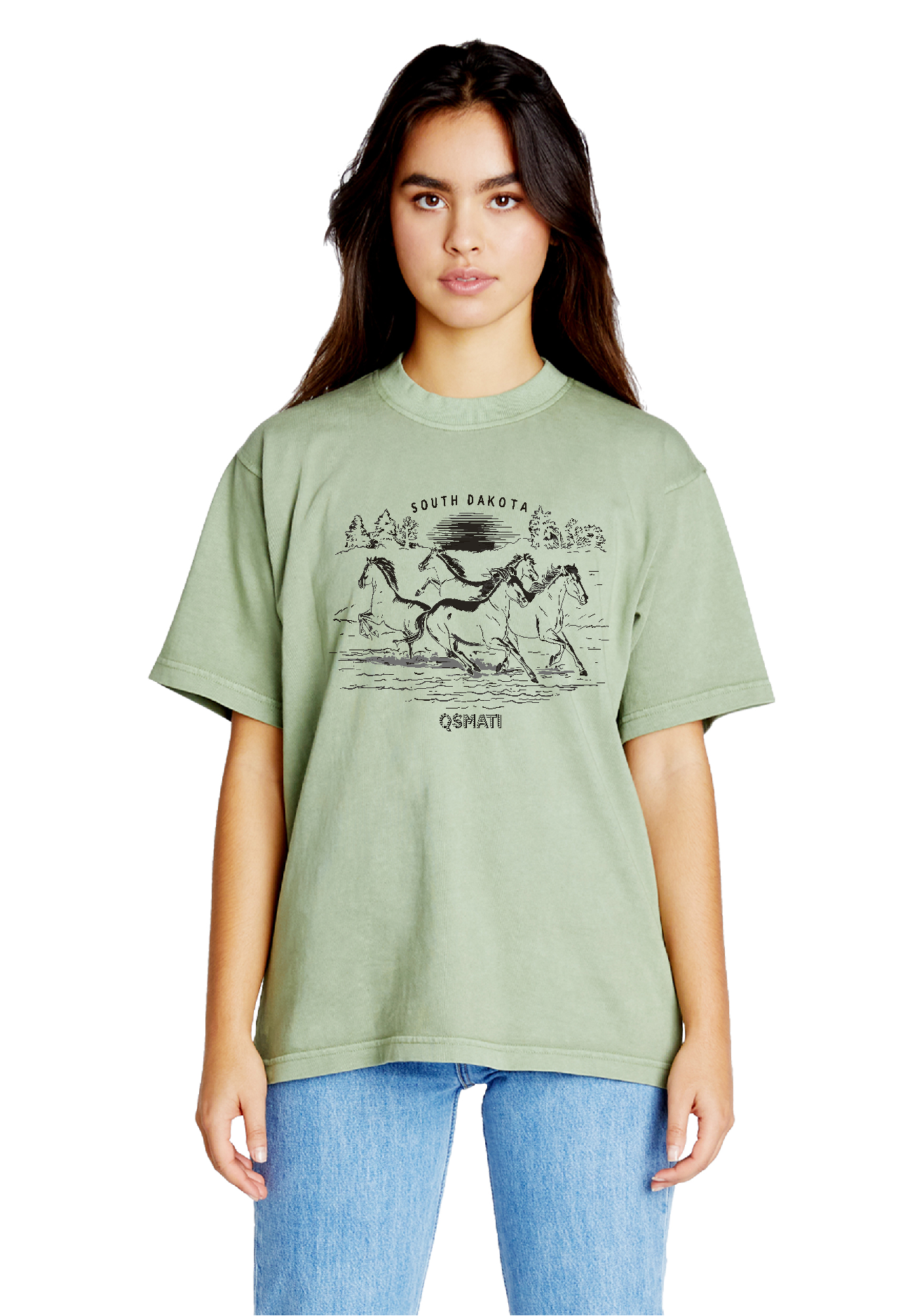 Rugged South Dakota Horses Urban Luxury Tee