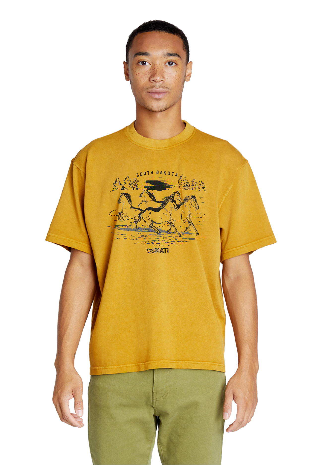 Rugged South Dakota Horses Urban Luxury Tee