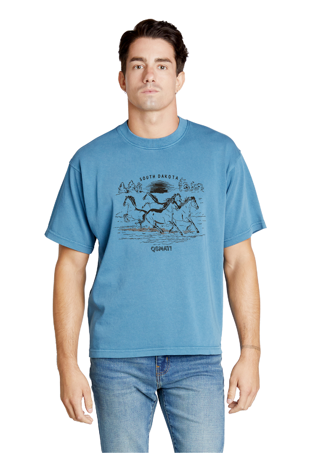 Rugged South Dakota Horses Urban Luxury Tee