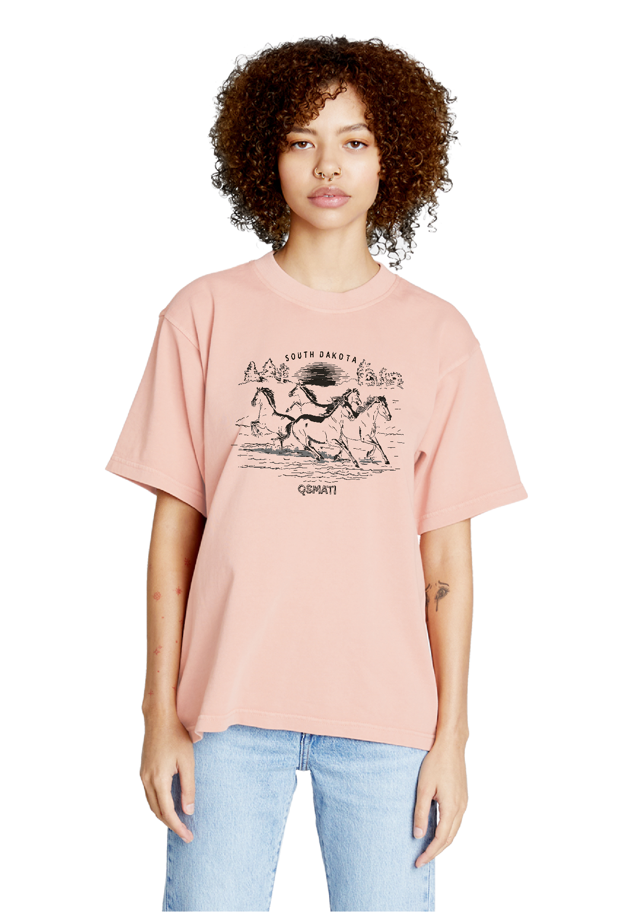 Rugged South Dakota Horses Urban Luxury Tee