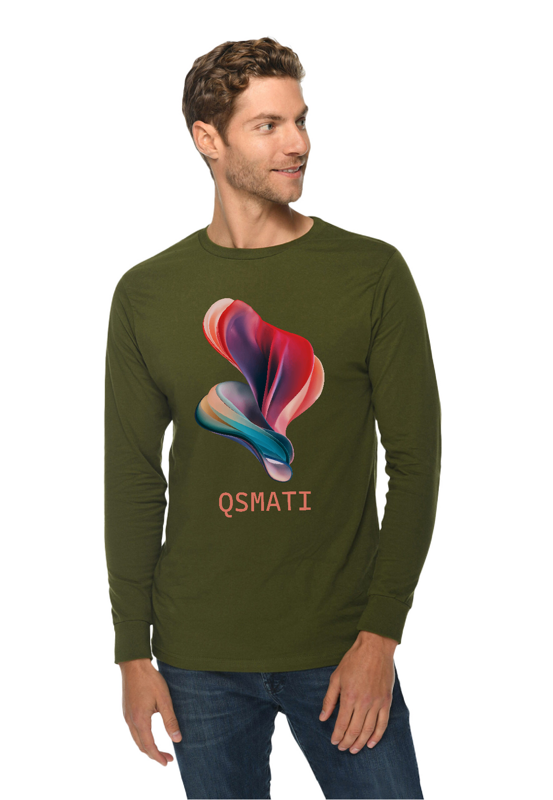 QSMATI Colorful Abstract Heavy Long-Sleeve Jersey