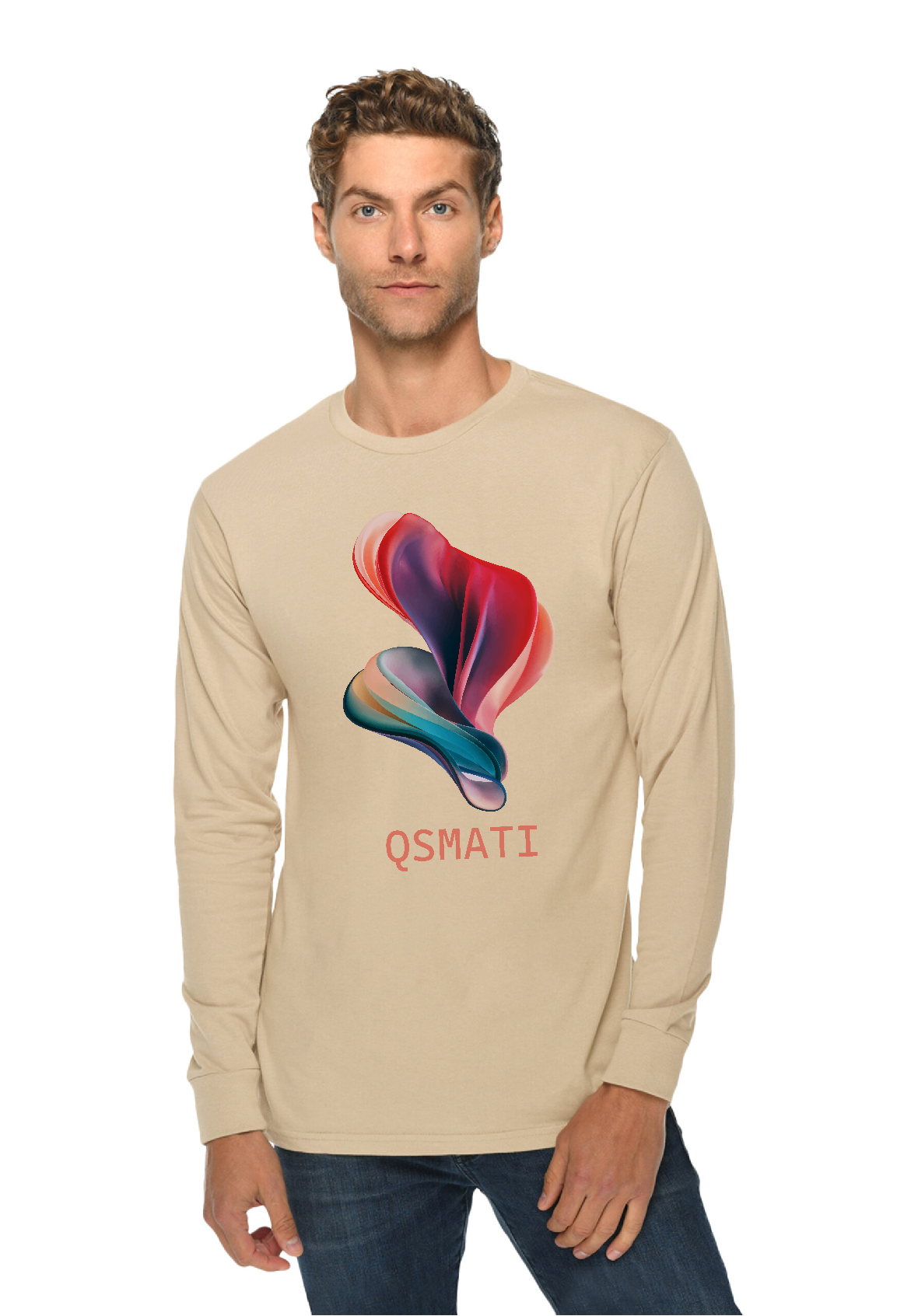 QSMATI Colorful Abstract Heavy Long-Sleeve Jersey