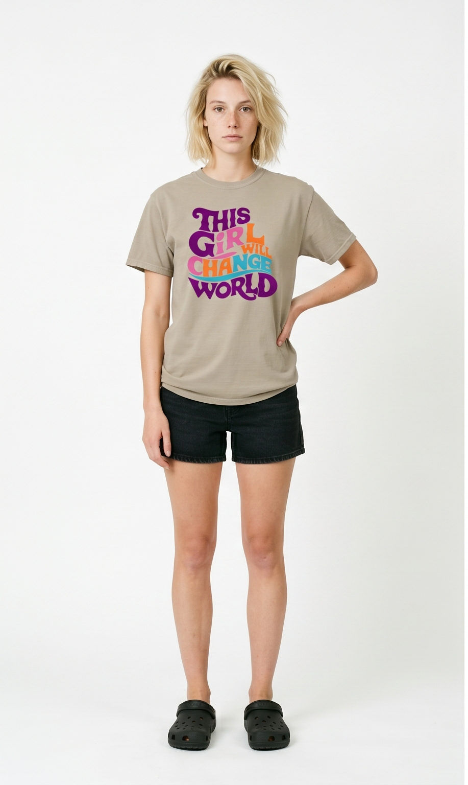 Girl Will Change World Luxury T-Shirt