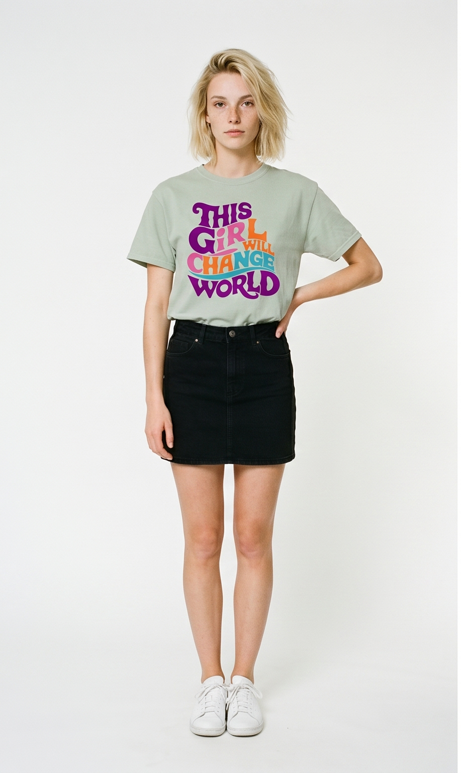 Girl Will Change World Luxury T-Shirt