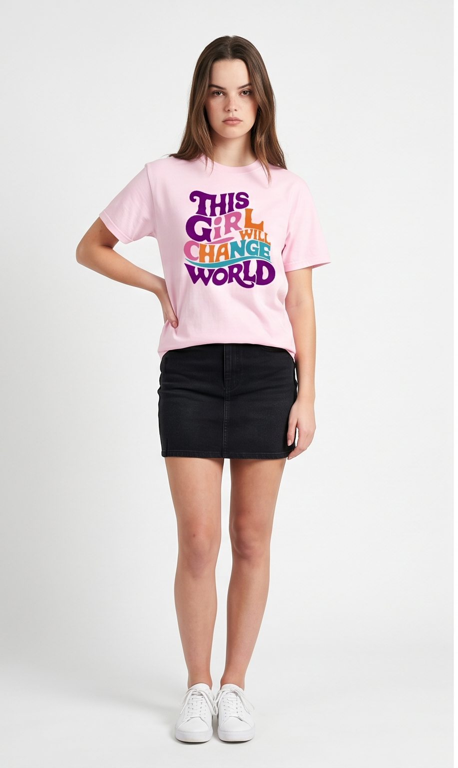 Girl Will Change World Luxury T-Shirt
