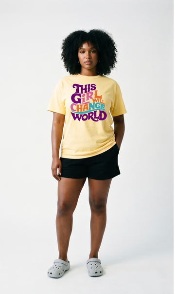 Girl Will Change World Luxury T-Shirt