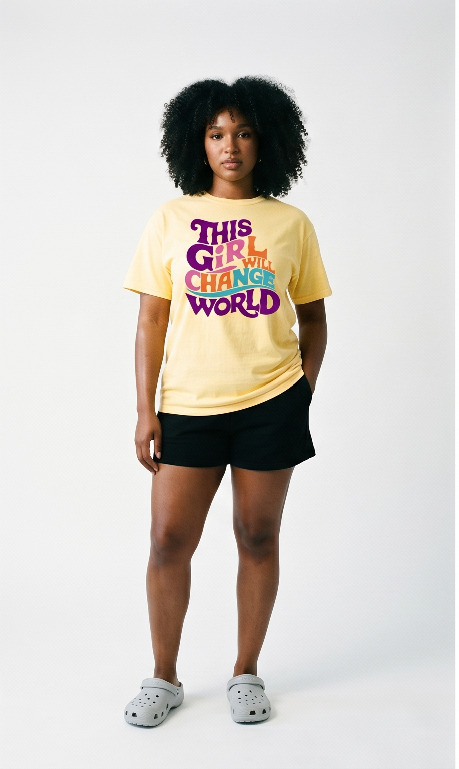 Girl Will Change World Luxury T-Shirt