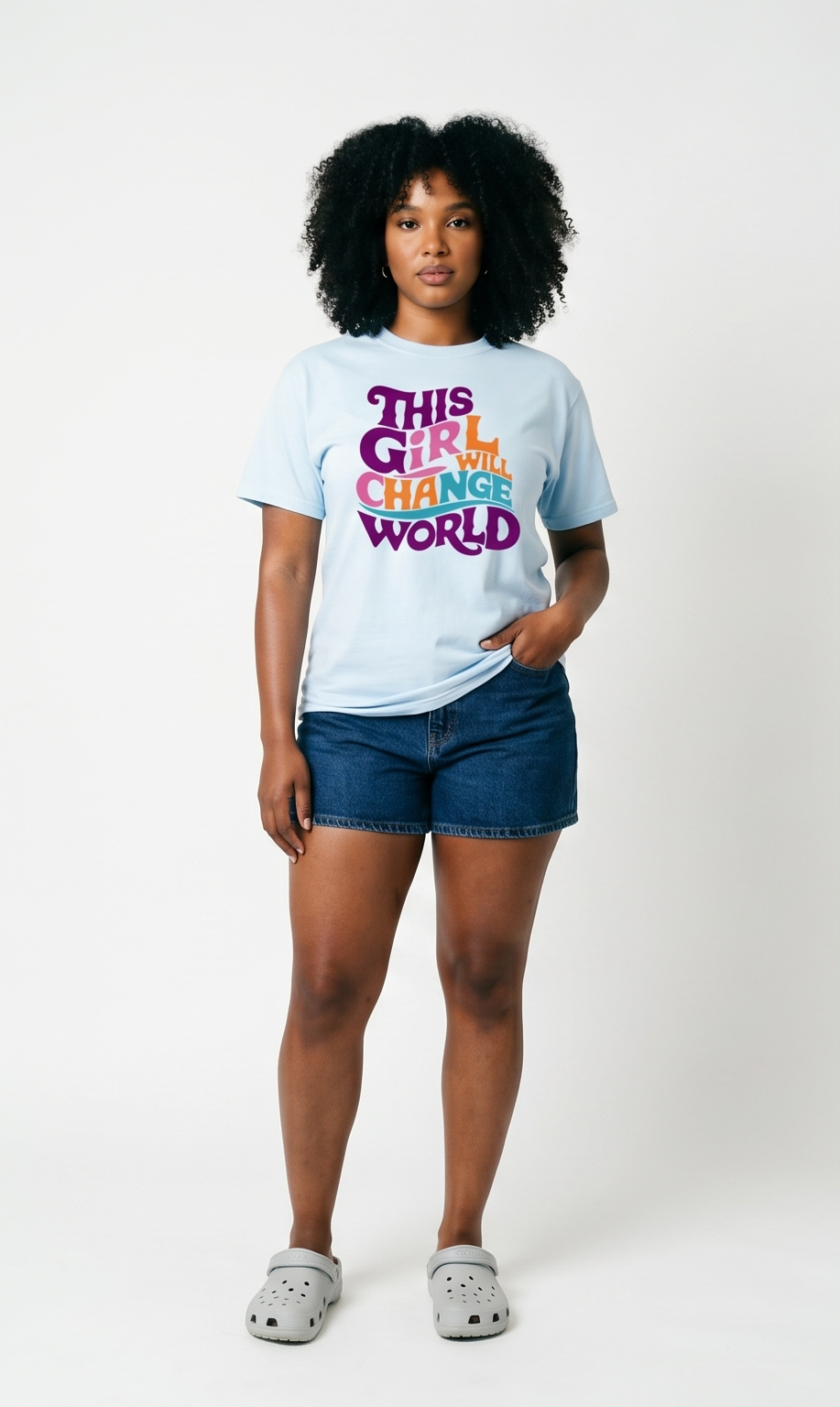 Girl Will Change World Luxury T-Shirt
