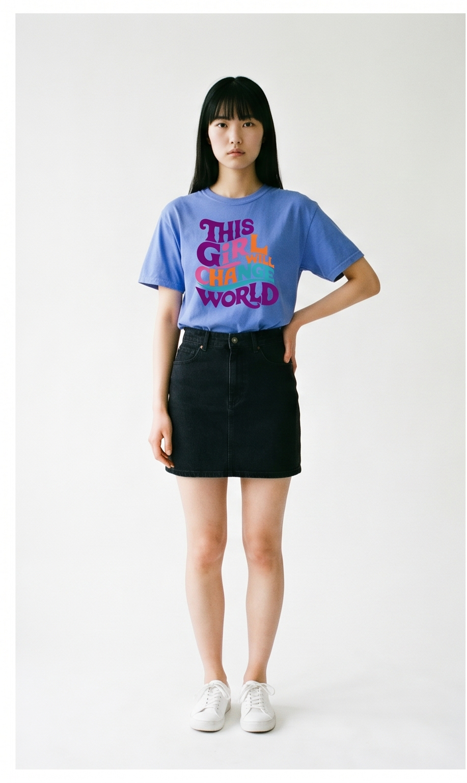 Girl Will Change World Luxury T-Shirt