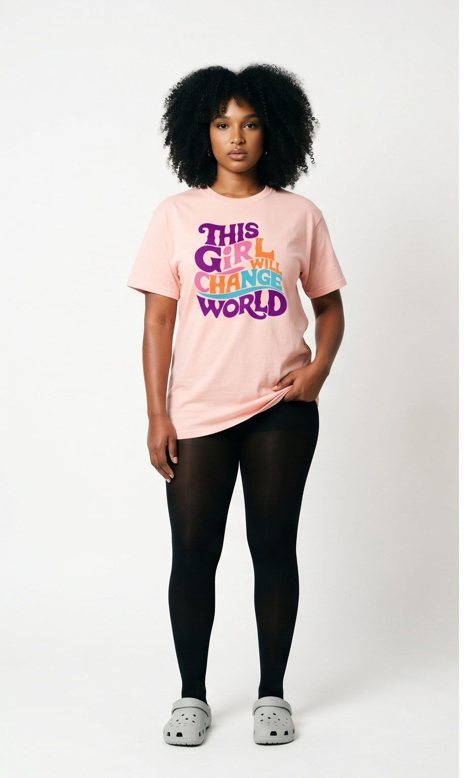 Girl Will Change World Luxury T-Shirt