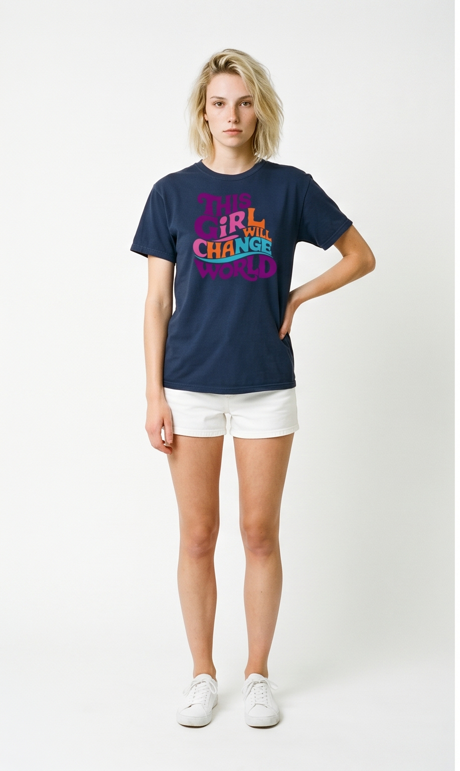 Girl Will Change World Luxury T-Shirt