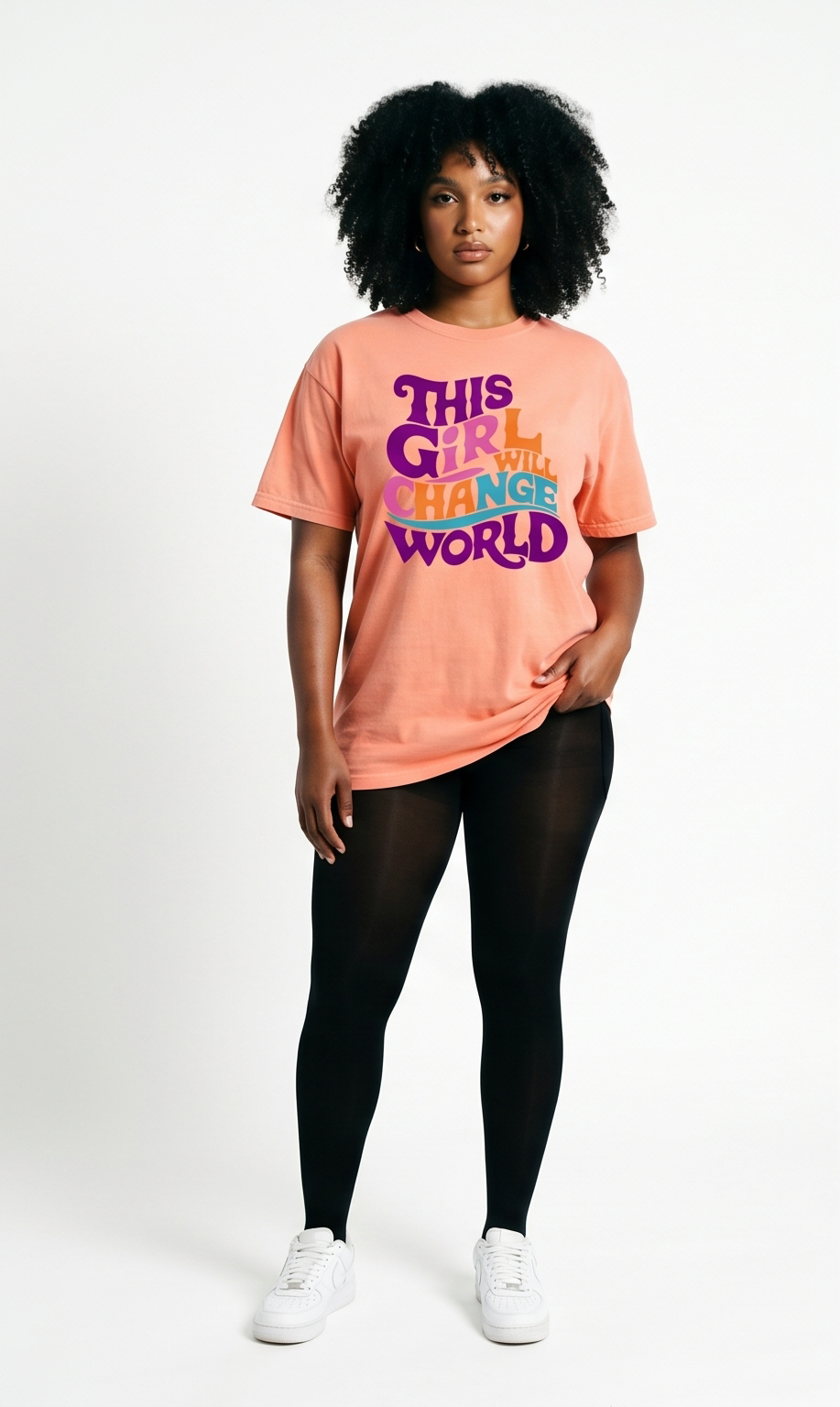 Girl Will Change World Luxury T-Shirt