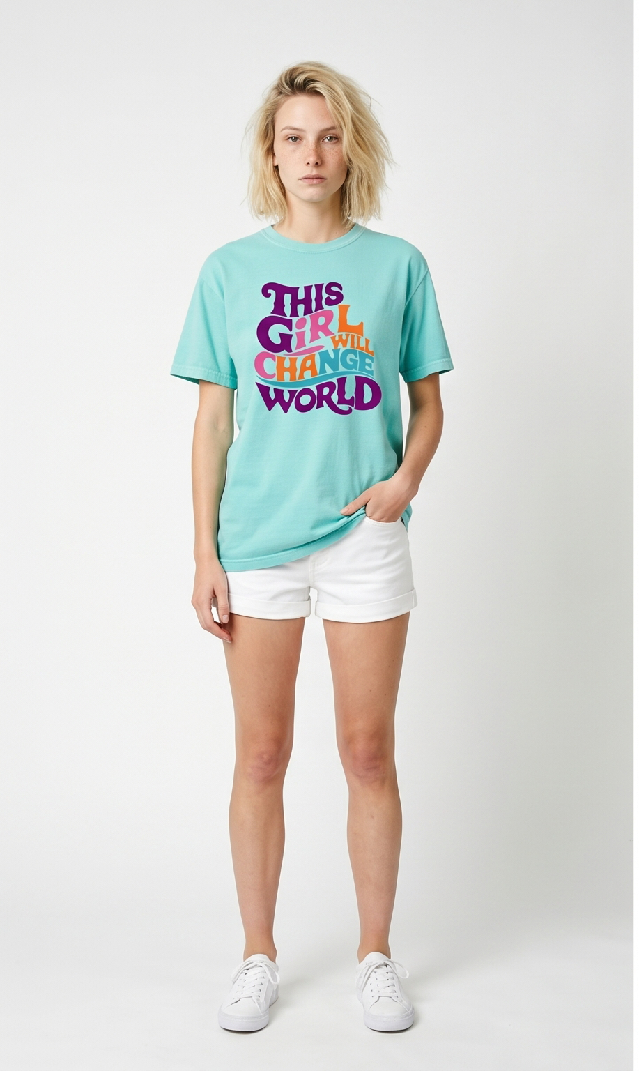 Girl Will Change World Luxury T-Shirt