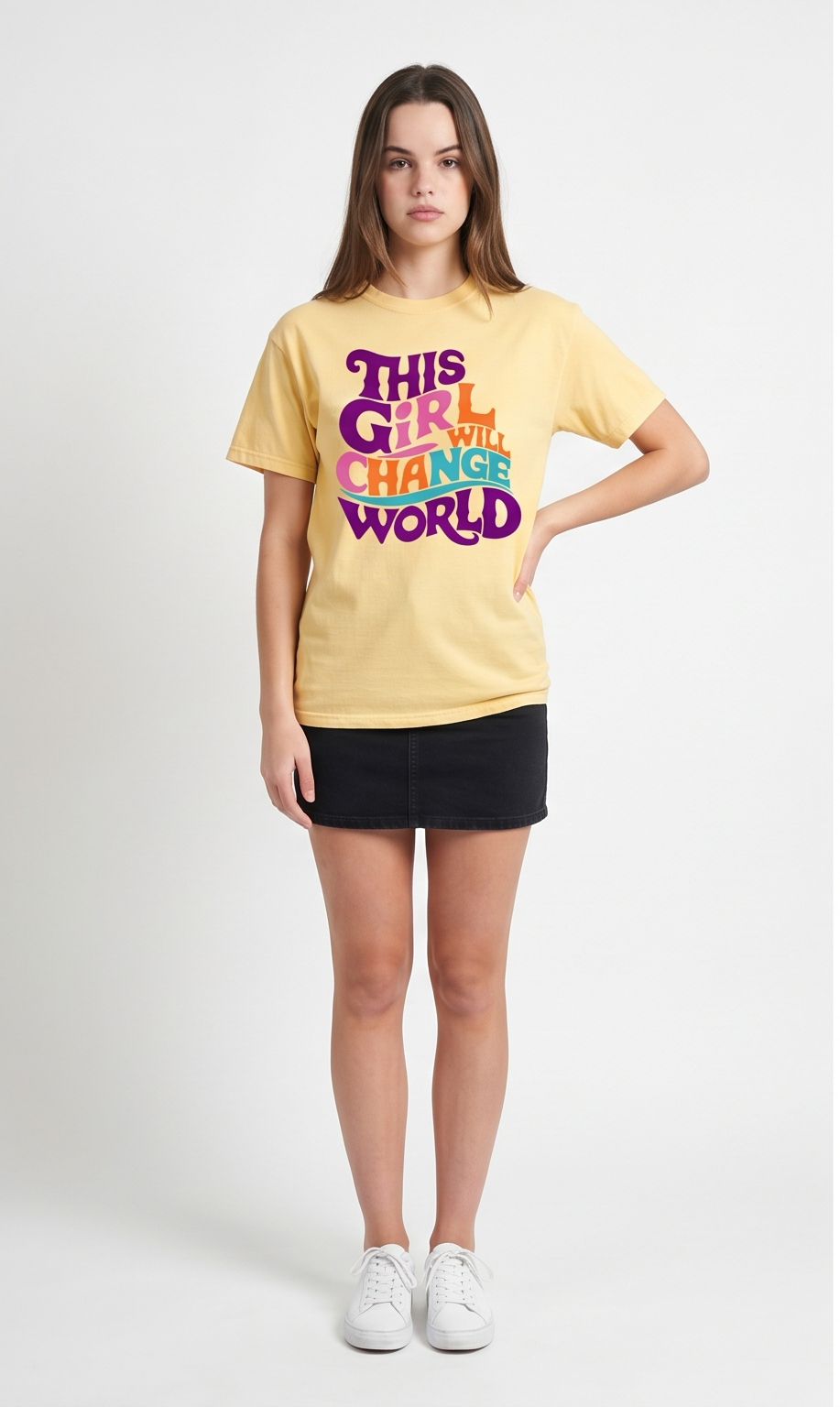 Girl Will Change World Luxury T-Shirt