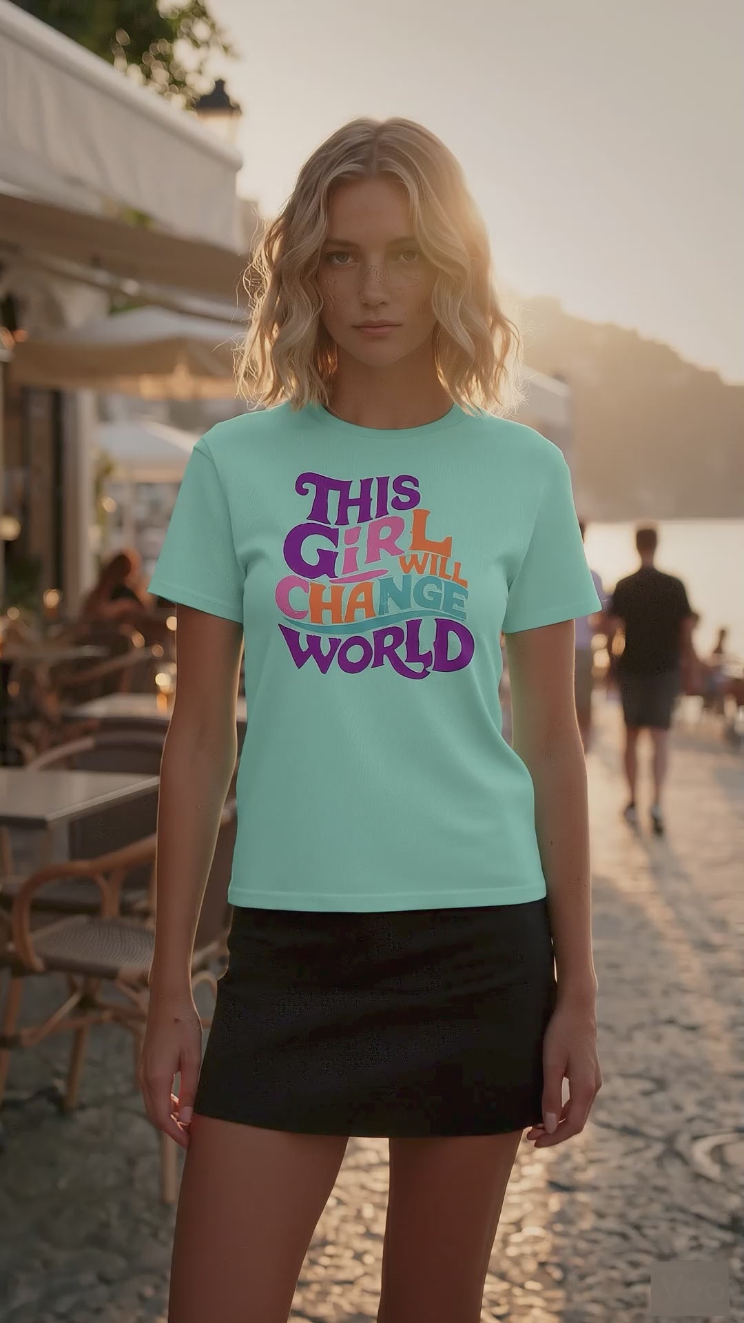 Girl Will Change World Luxury T-Shirt