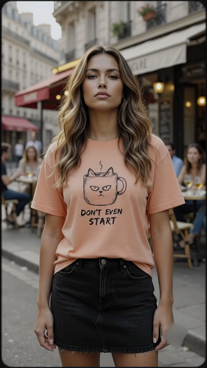 Don't Even Start Cat Luxury T-Shirt