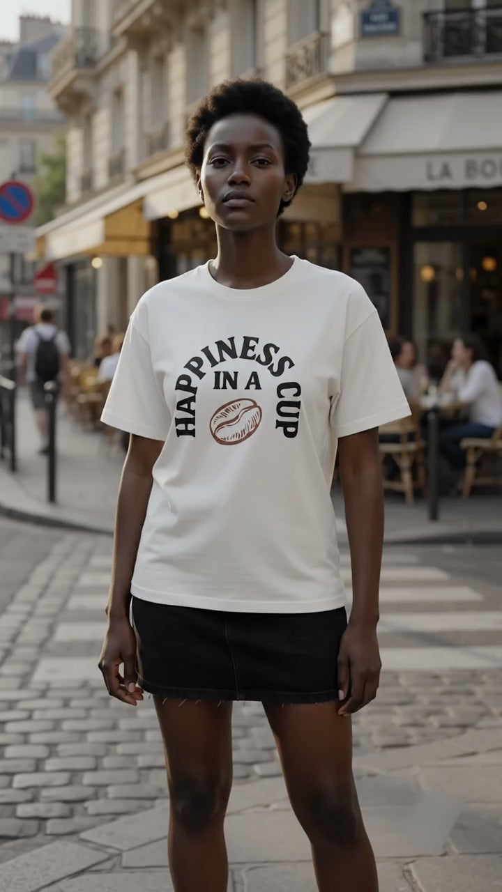 Coffee Happiness In A Cup Luxury T-Shirt