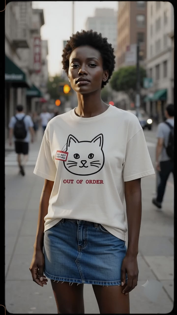Out of Order Cat Luxury T-Shirt